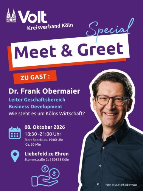 Dirk Bachhausen bei Meet & Greet in Köln, Wirtschaft, Zukunft.