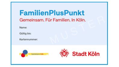 FamilienPlusPunkt Ausweis für Familien in Köln, Stadt Köln Logo.